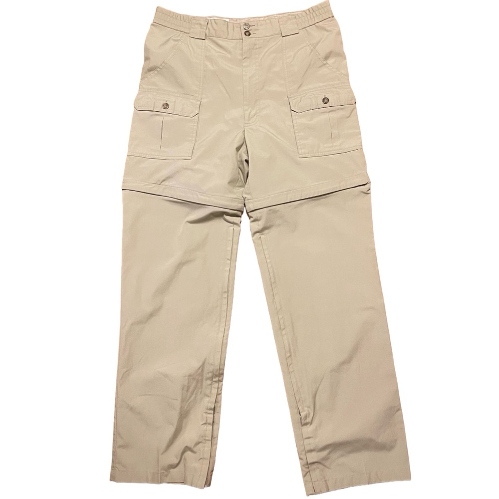 Men's Tilley Convertible Zip Off Beige Cargo Hiking Pants